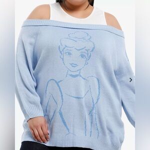 NWT Her Universe Disney Cinderella slouchy off the shoulder sweater size 3X